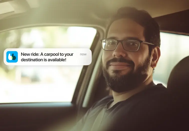 A BlaBlaCar passenger easily finding a ride on the app