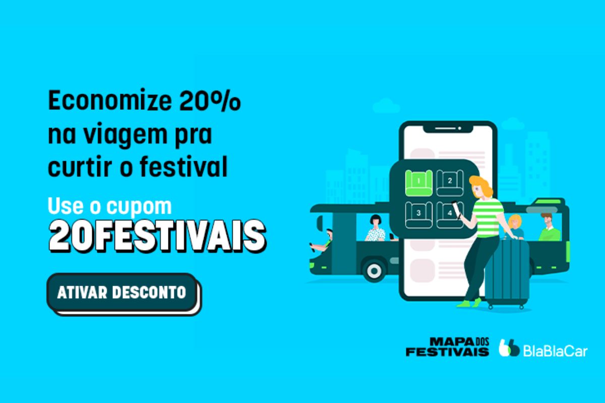 Passagens de ônibus com desconto para festivais na BlaBlaCar