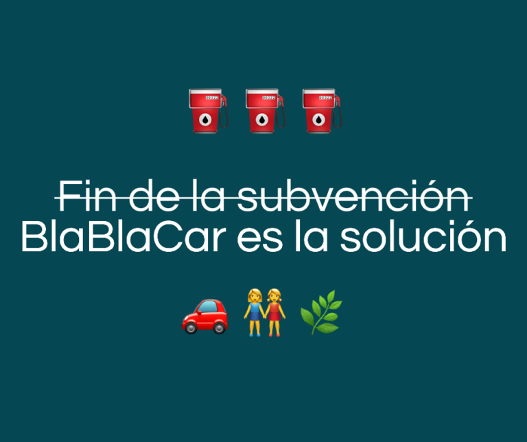 Fin de la subvención, BlaBlaCar es la solución